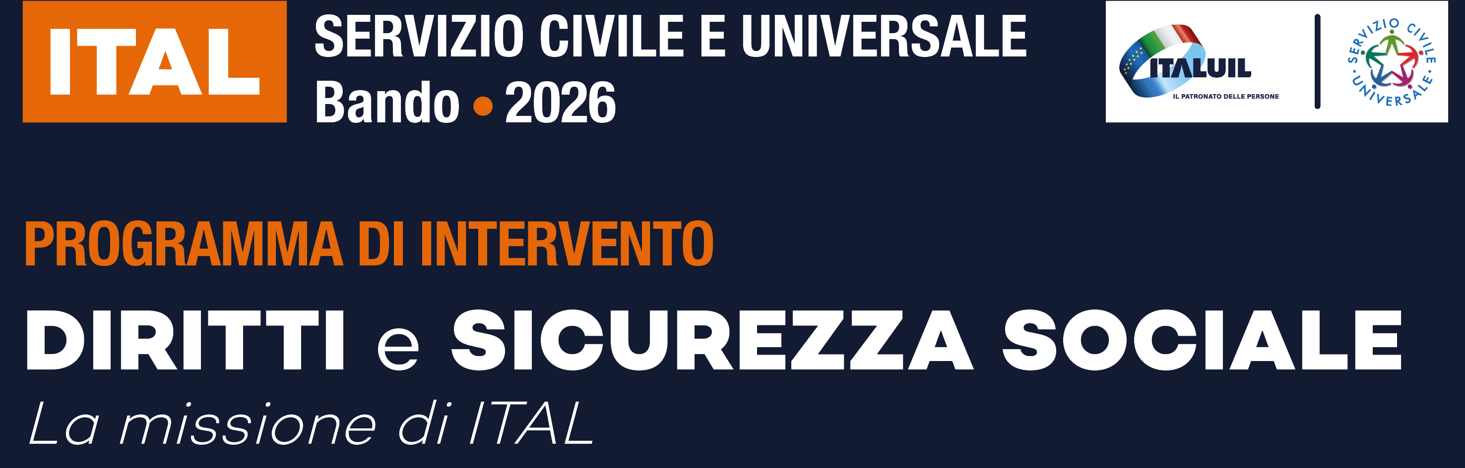 Locandina Servizio Civile ITAL 2026